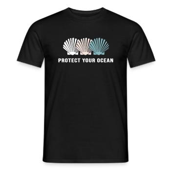 sea environmental protection climate change save ocean - Men's T-Shirt - black - Front - AI Model Male 178 light (178cm)