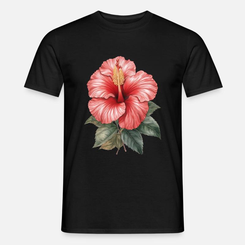 Hibiskus Blüte - Männer T-Shirt - Schwarz