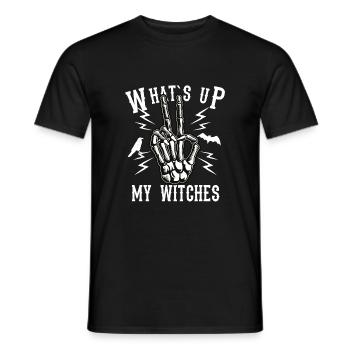 Halloween Shirt - Whats up my witches - Men's T-Shirt - black - Front - AI Model Male 178 light (178cm)