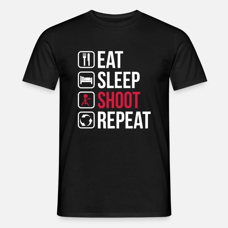 Eat Sleep Shoot Repeat - Men's T-Shirt - black