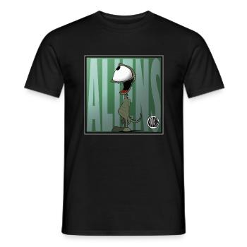 ALIENS, out of this world - Men's T-Shirt - black - Front - AI Model Male 178 light (178cm)