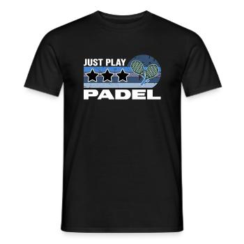 padel padeltennis padeltennisspieler - Männer T-Shirt - Schwarz - Vorne - AI Model Male 178 light (178cm)