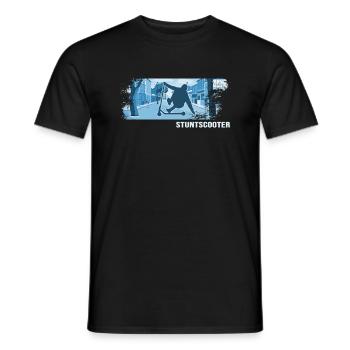 stuntscooter roller scooter stuntscooter e-scooter - Männer T-Shirt - Schwarz - Vorne - AI Model Male 178 light (178cm)