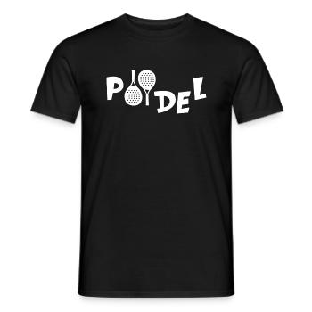Padel Padeltennis Padeltennisschläger - Männer T-Shirt - Schwarz - Vorne - AI Model Male 178 light (178cm)