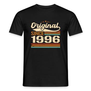 Original 1996 Vintage | Birthday gift 1996 - Men's T-Shirt - black - Front - AI Model Male 178 light (178cm)