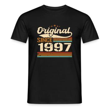Original 1997 Vintage | Geburtstagsgeschenk 1997 - Männer T-Shirt - Schwarz - Vorne - AI Model Male 178 light (178cm)