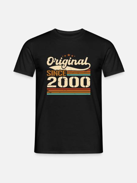 Original 2000 Vintage | Cadeau D’anniversaire 2000 - T-shirt homme - noir