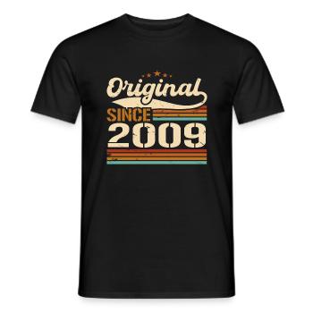 Original 2009 Vintage | Geburtstagsgeschenk 2009 - Männer T-Shirt - Schwarz - Vorne - AI Model Male 178 light (178cm)