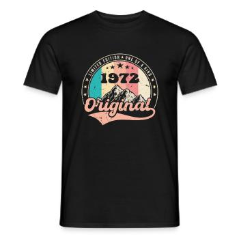 Geburtstagsgeschenk 1972 Frauen | Jahrgang 1972 - Männer T-Shirt - Schwarz - Vorne - AI Model Male 178 light (178cm)