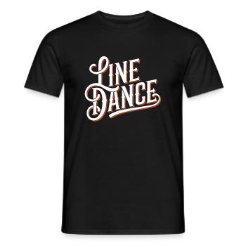 Line Dance Design for Dancers and Dance Group - Men's T-Shirt - black - Front - AI Model Male 178 light (178cm)