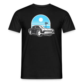Voiture classique - T-shirt homme - noir - Devant - AI Model Male 178 light (178cm)