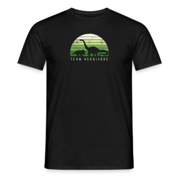 Team Herbivore - Pflanzenfresser - Männer T-Shirt - Schwarz - Vorne - AI Model Male 178 light (178cm)