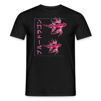 draggon bleu, glaucus bleu, escargot de mer bleu - T-shirt homme - noir - Devant - AI Model Male 178 light (178cm)