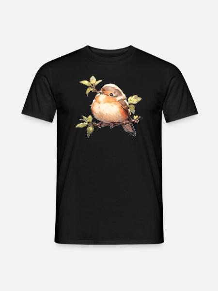 Singvogel - Männer T-Shirt - Schwarz