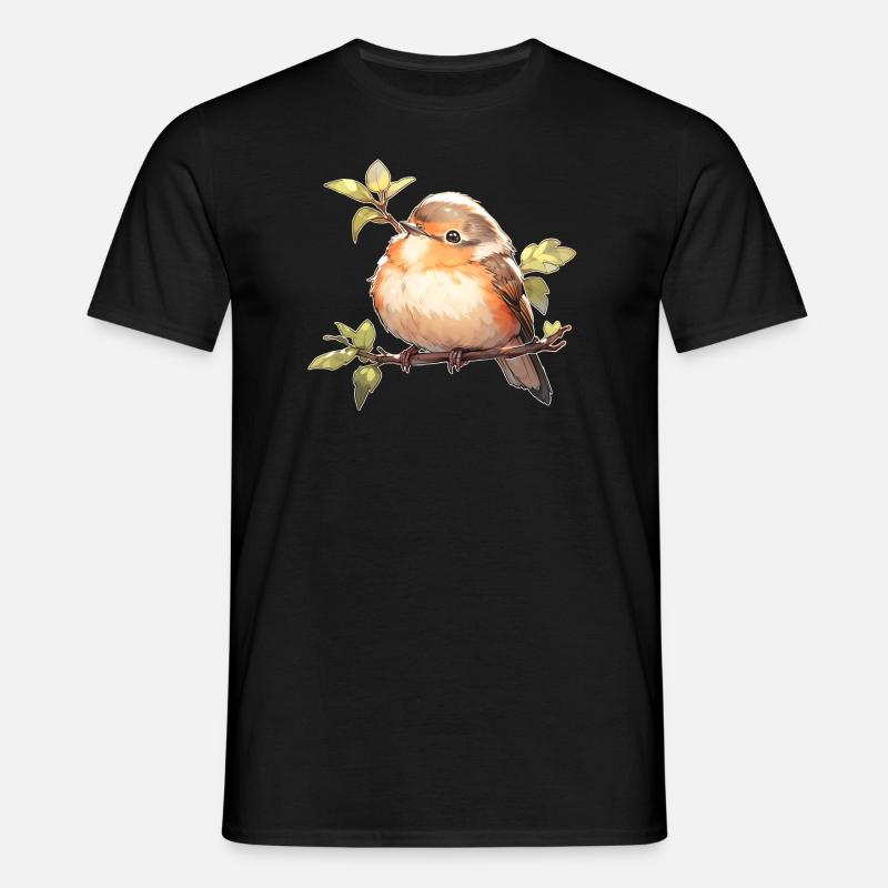 Singvogel - Männer T-Shirt - Schwarz