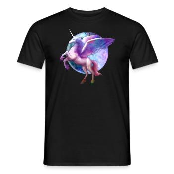 Graphique du cheval Pegasus - T-shirt homme - noir - Devant - AI Model Male 178 light (178cm)