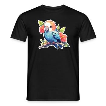 Parrot and bird keeping - Men's T-Shirt - black - Front - AI Model Male 178 light (178cm)