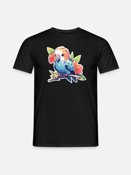 Papagei und Vogelhaltung - Männer T-Shirt - Schwarz