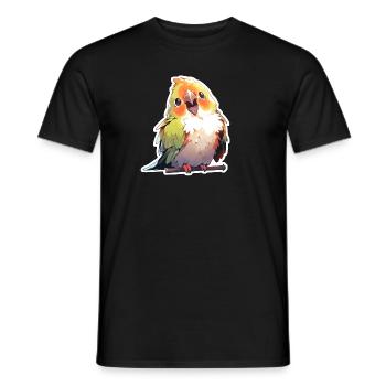 Parrots - Men's T-Shirt - black - Front - AI Model Male 178 light (178cm)