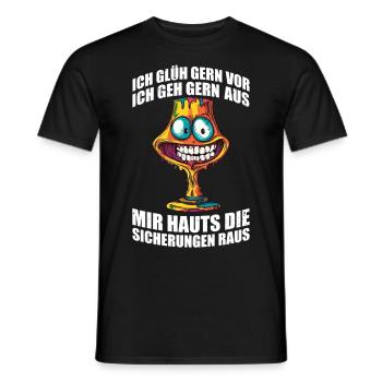 Möbelstück - Lampe aus den 70ern - Mir hauts die - Männer T-Shirt - Schwarz - Vorne - AI Model Male 178 light (178cm)