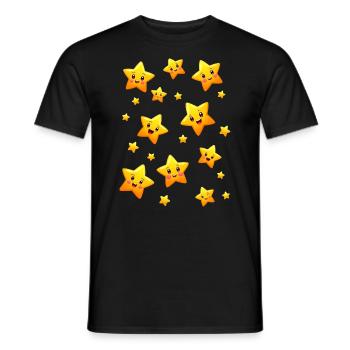 Costume d’étoile Pyjama Ciel étoilé Carnaval - T-shirt homme - noir - Devant - AI Model Male 178 light (178cm)