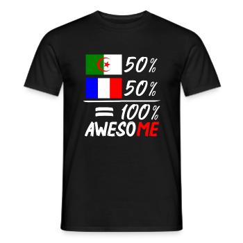 Moitié Français moitié Algérien - Männer T-Shirt - Schwarz - Vorne - AI Model Male 178 light (178cm)