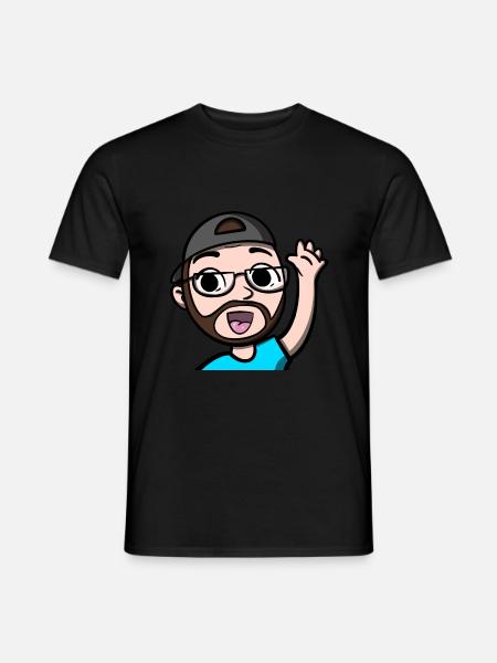 Funny Hi Emoji comic design by gaming streamer - Men's T-Shirt - black
