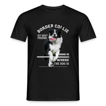 Border Collie - Agilite - Beste Hunde - Männer T-Shirt - Schwarz - Vorne - AI Model Male 178 light (178cm)