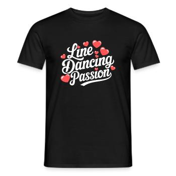Line Dancing Country Dance - Line Dance Tanzen - Männer T-Shirt - Schwarz - Vorne - AI Model Male 178 light (178cm)