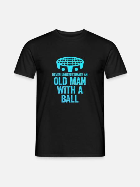 Old Roundnet Player - Men's T-Shirt - black