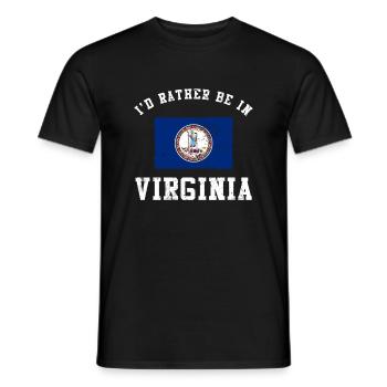 Ich wäre lieber in Virginia - Männer T-Shirt - Schwarz - Vorne - AI Model Male 178 light (178cm)