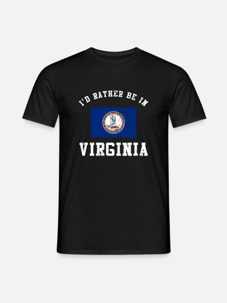 I'd Rather Be In Virginia - Men's T-Shirt - black