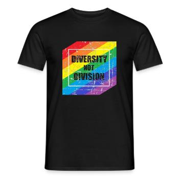Feiern Sie die Vielfalt, nicht die Spaltung, die Einheit - Männer T-Shirt - Schwarz - Vorne - AI Model Male 178 light (178cm)