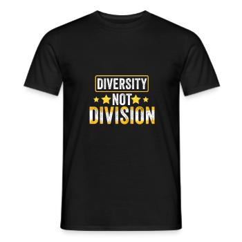 Célébrer la diversité, pas la division, l’unité - T-shirt homme - noir - Devant - AI Model Male 178 light (178cm)