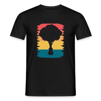 Yggdrasil Nature Musician Tree Of Life - Men's T-Shirt - black - Front - AI Model Male 178 light (178cm)