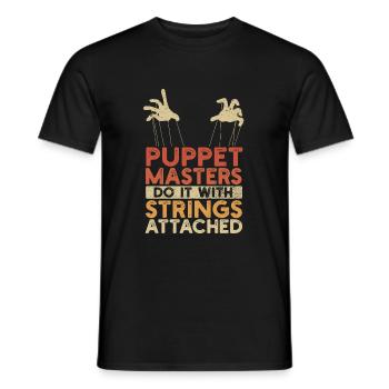 Puppetry Puppeteer Puppet Puppets - Men's T-Shirt - black - Front - AI Model Male 178 light (178cm)