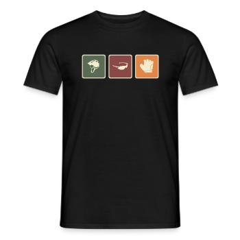 vélo vélo gravelbike en tournée - T-shirt homme - noir - Devant - AI Model Male 178 light (178cm)