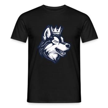 Couronne de chien Husky - T-shirt homme - noir - Devant - AI Model Male 178 light (178cm)