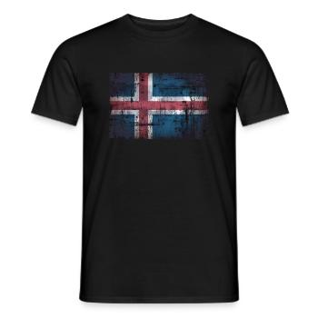 Islande - T-shirt homme - noir - Devant - AI Model Male 178 light (178cm)