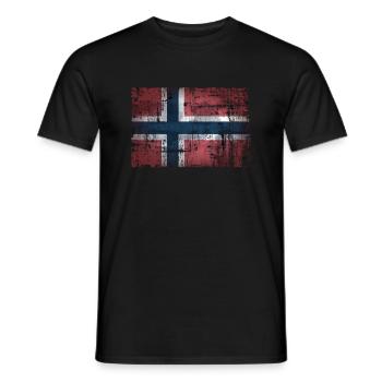 Norvège - T-shirt homme - noir - Devant - AI Model Male 178 light (178cm)