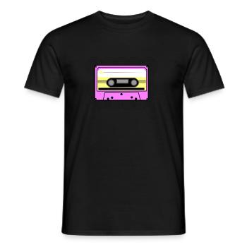 Cassette Retro Music - Men's T-Shirt - black - Front - AI Model Male 178 light (178cm)