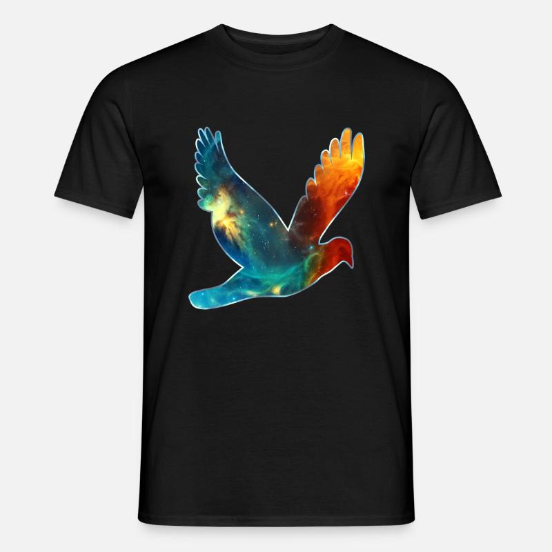 Space bird, cosmos, universe, space, galaxy - T-shirt herr - svart