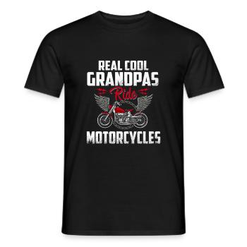 Real Cool Grandpas ride Motorcycles - Biker Grandpa - T-shirt homme - noir - Devant - AI Model Male 178 light (178cm)