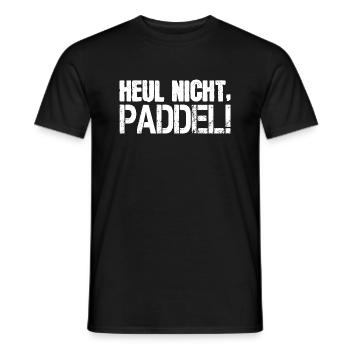 Pas de pagaie - Drôle de caniche motif - T-shirt homme - noir - Devant - AI Model Male 178 light (178cm)