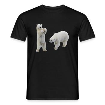 Polar bear - Men's T-Shirt - black - Front - AI Model Male 178 light (178cm)