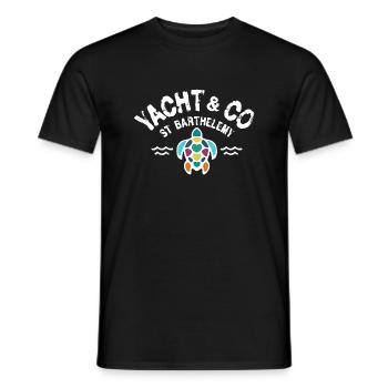 Yacht Co St. Barthelemy - Männer T-Shirt - Schwarz - Vorne - AI Model Male 178 light (178cm)