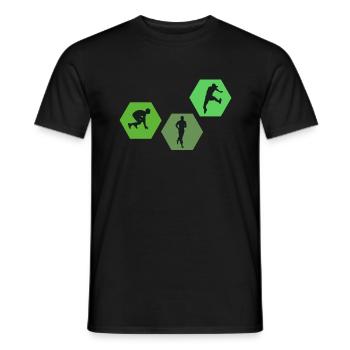 Trail Marathon Athlétisme Walker Athlète - T-shirt homme - noir - Devant - AI Model Male 178 light (178cm)