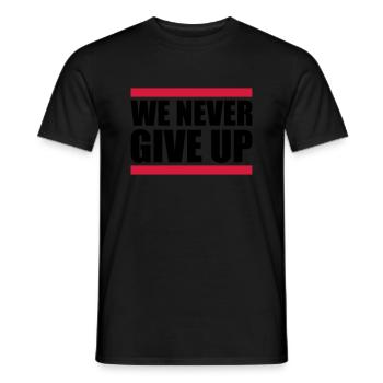 Nous n'abandonnons jamais n'abandonnons jamais - T-shirt homme - noir - Devant - AI Model Male 178 light (178cm)