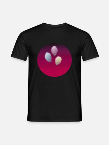 Clouds Balloons - Men's T-Shirt - black