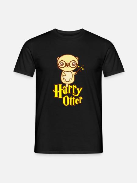 HARRY OTTER Seeotter Geschenk Für Tierpflegerin - Männer T-Shirt - Schwarz